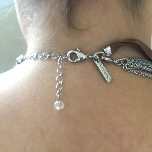 WHBM Silver and Tan Choker - Picture 3 of 7